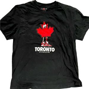 Rare Air Jordan by Nike Toronto Shirt Black Large L  Maple Leaf